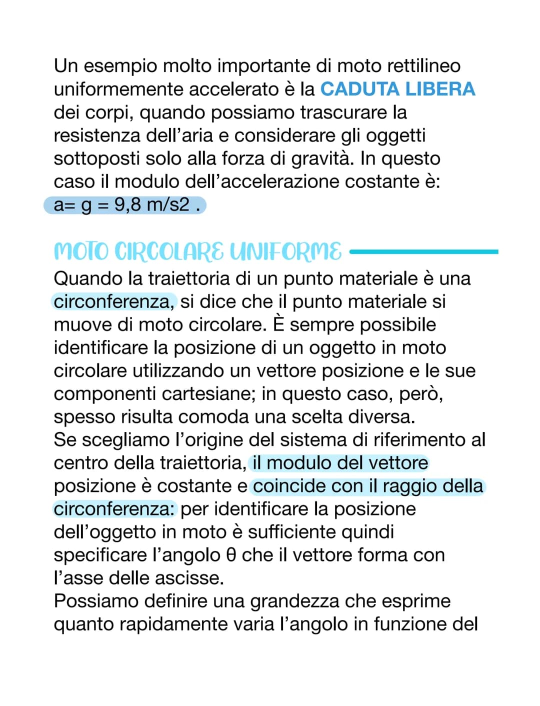 CINEMATICA
La cinematica studia il moto dei corpi, senza
indagare le cause del movimento.
Per studiare il moto di un oggetto è necessario
in