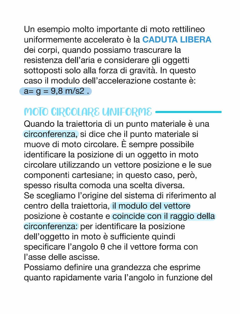 CINEMATICA
La cinematica studia il moto dei corpi, senza
indagare le cause del movimento.
Per studiare il moto di un oggetto è necessario
in