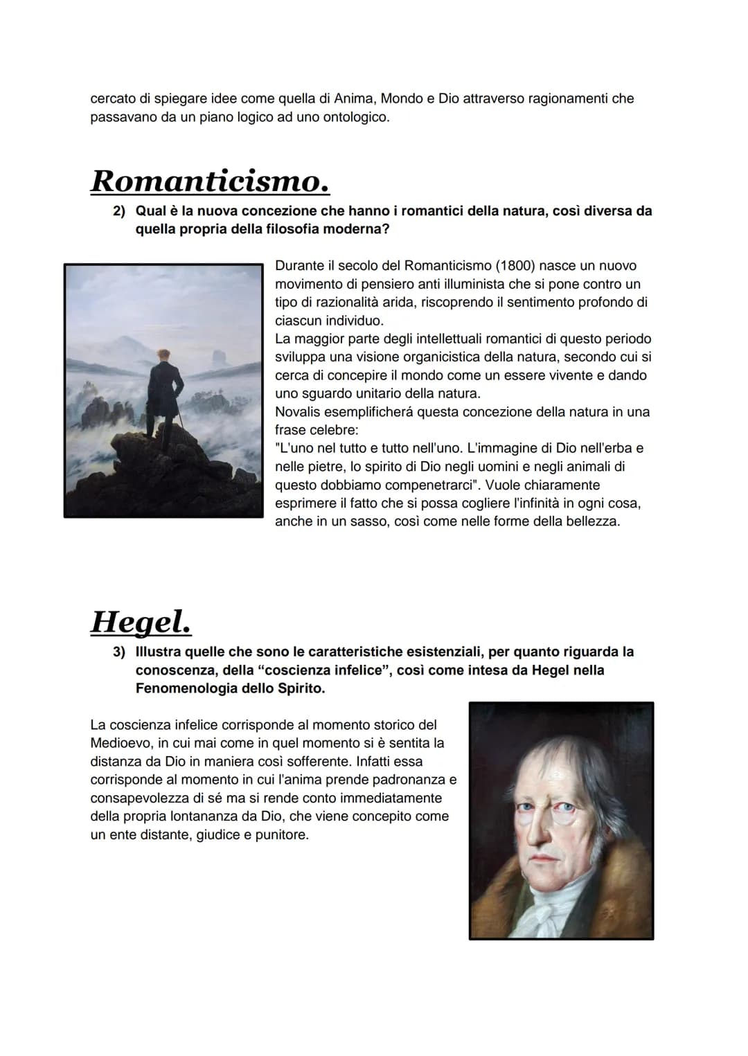 Domande: Kant, Romanticismo, Hegel e Kierkegaard
1) Contestualizza e spiega che cosa ha voluto fare Kant, sul piano delle
possibilità della 