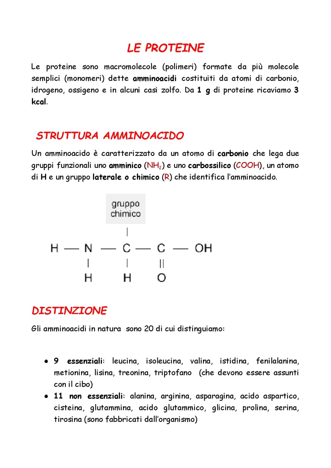 Le proteine