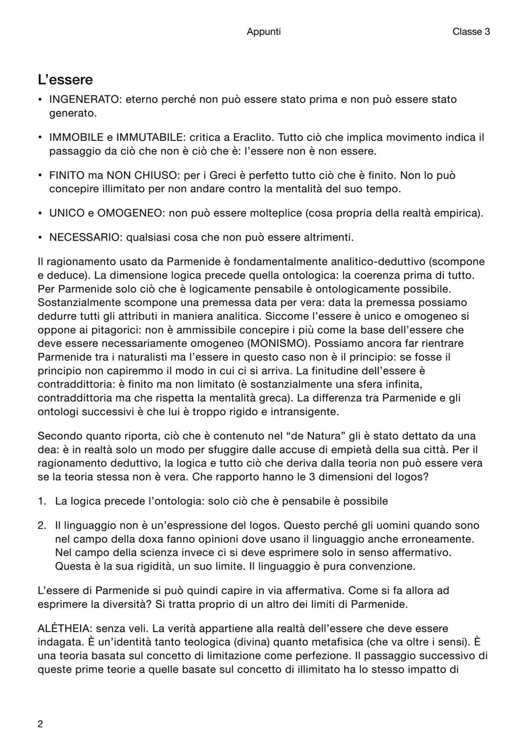 Filosofia
Appunti
Parmenide
Il primo ontologo
Parmenide di Elena è il primo ontologo, tra i fondatori della cosiddetta scuola
dell'eleatismo