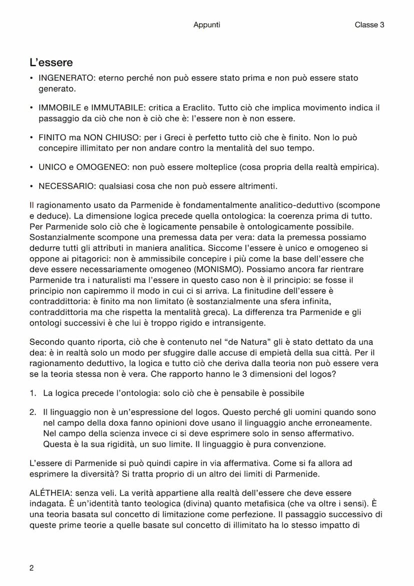 Filosofia
Appunti
Parmenide
Il primo ontologo
Parmenide di Elena è il primo ontologo, tra i fondatori della cosiddetta scuola
dell'eleatismo
