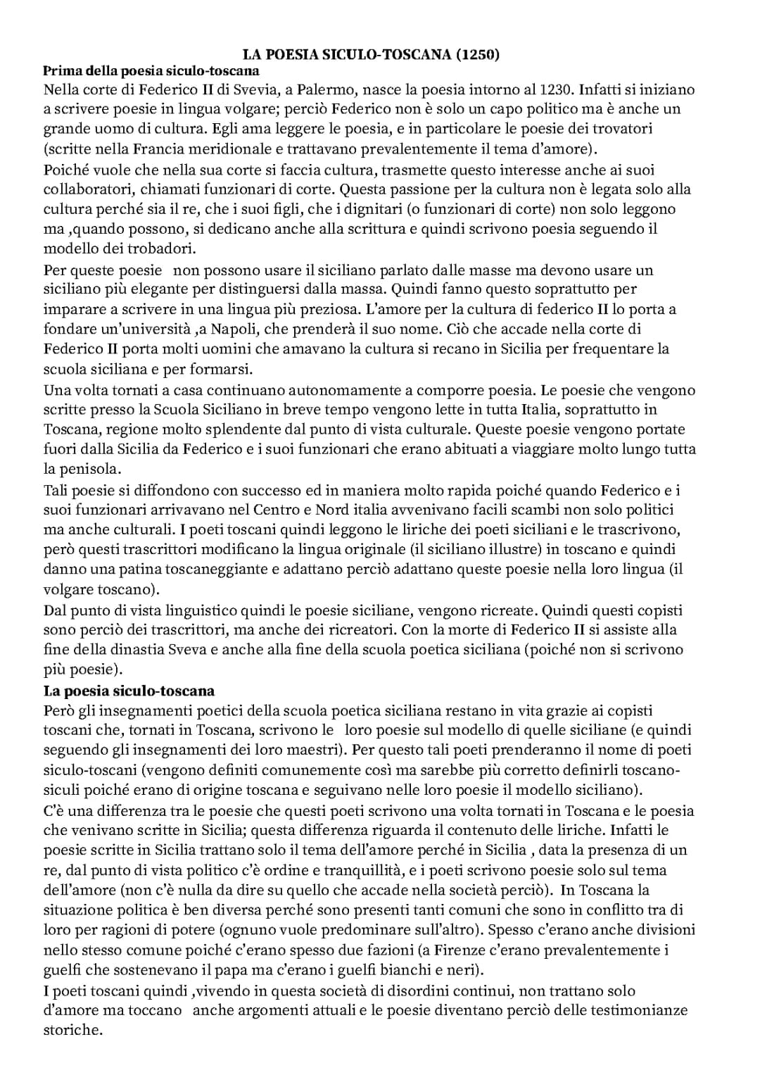 La Poesia Siculo-Toscana: Differenze, Autori e Influenza Culturale