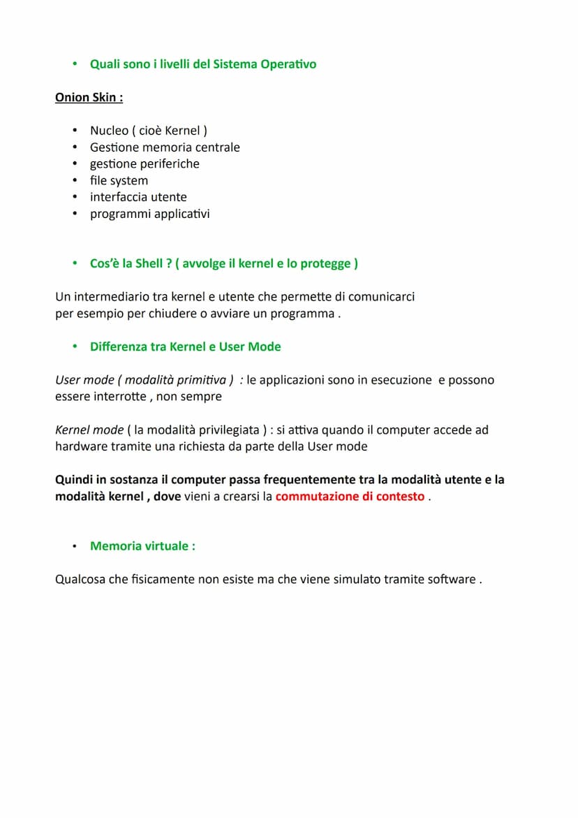 Il Sistema Operativo [SO]
Possibili domande :
●
●
●
●
●
●
Che cosa succede quando si accende il pc ?
Quando il pc si accende l'hardware avvi