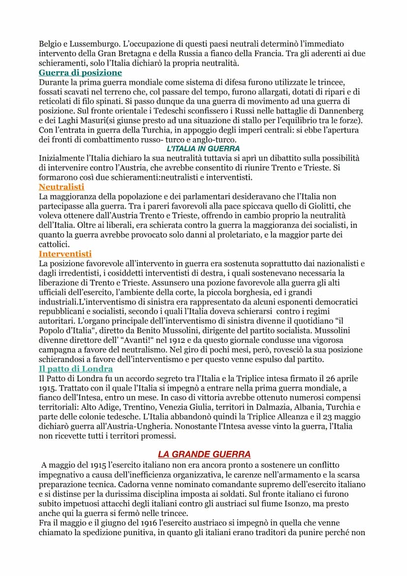 CAUSE E INIZIO DELLA GUERRA
La prima guerra mondiale (1914-18) ebbe varie cause remote di carattere politico,
economico, militare e sociocul