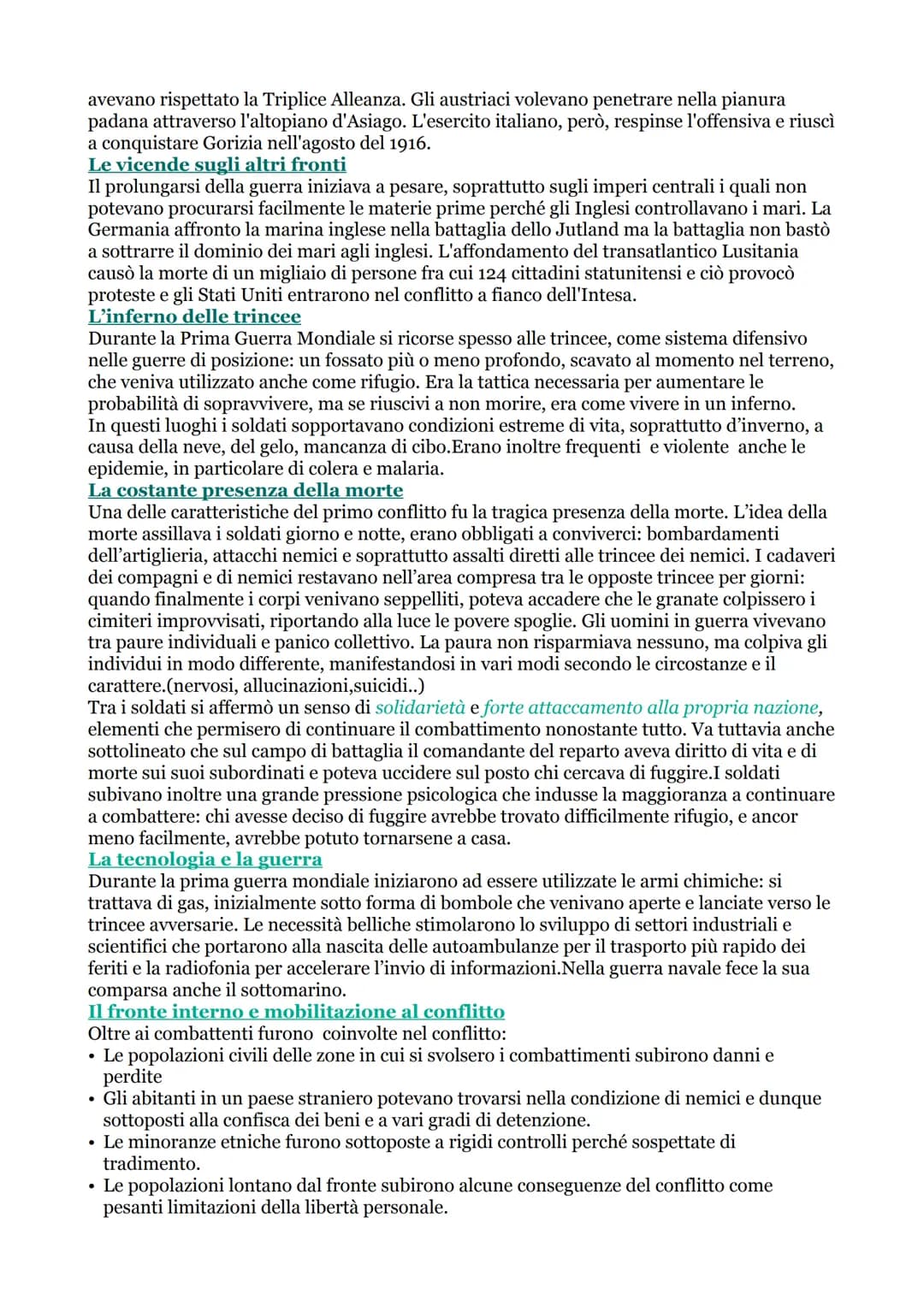 Riassunto e Cause della Prima Guerra Mondiale per Ragazzi
