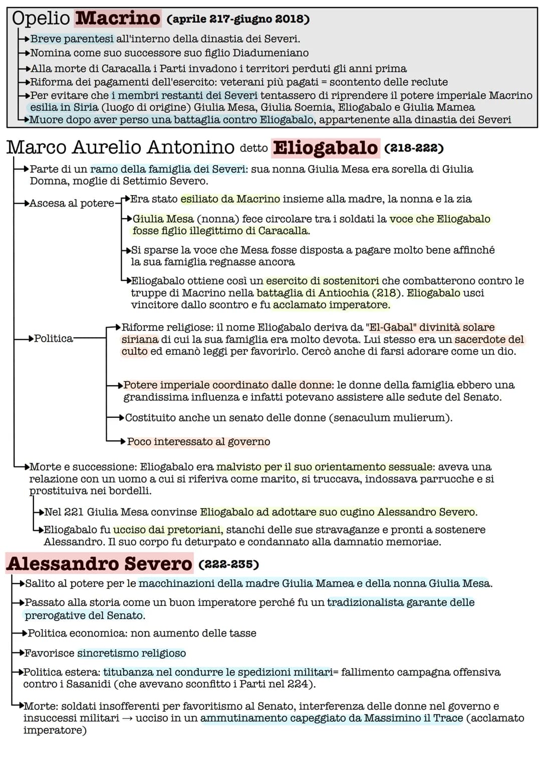 Guerra civile (193-197) dopo la morte di Commodo
Pertinace (gennaio- marzo 193):
proclamato imperatore alla morte di
Commodo da senatori e g