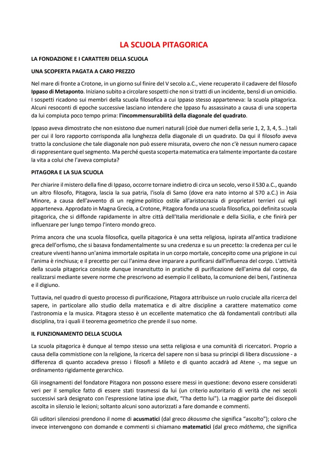 
<h2 id="lafondazioneeicaratteridellascuola">La Fondazione e i Caratteri della Scuola</h2>
<p><strong>Una Scoperta Pagata a Caro Prezzo</str