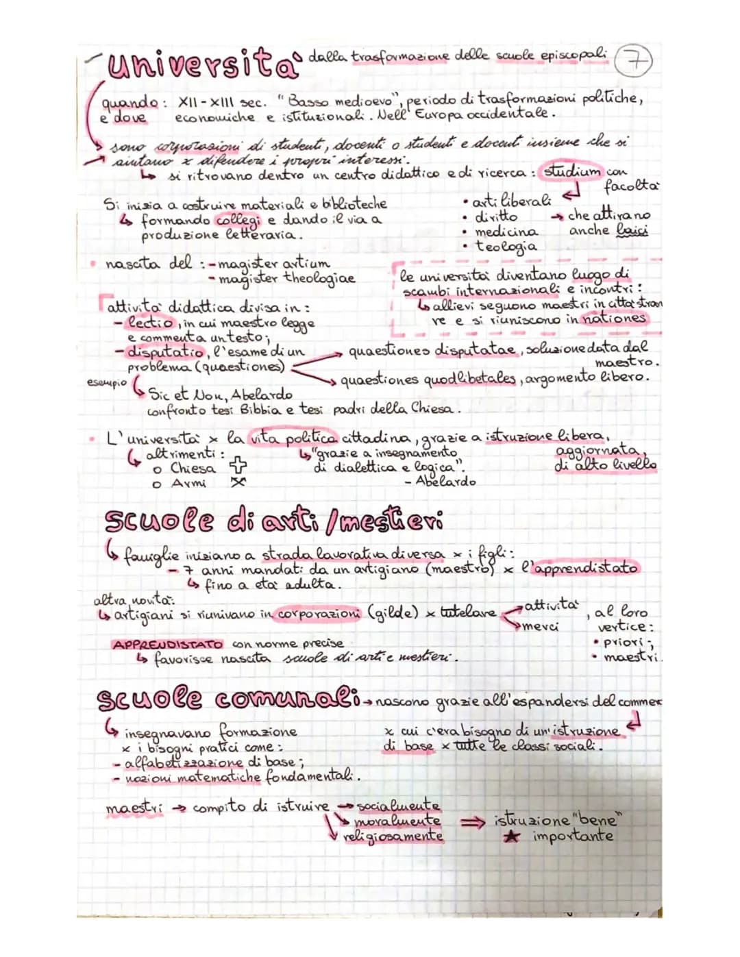Le Università nel Medioevo: Riassunto in PDF