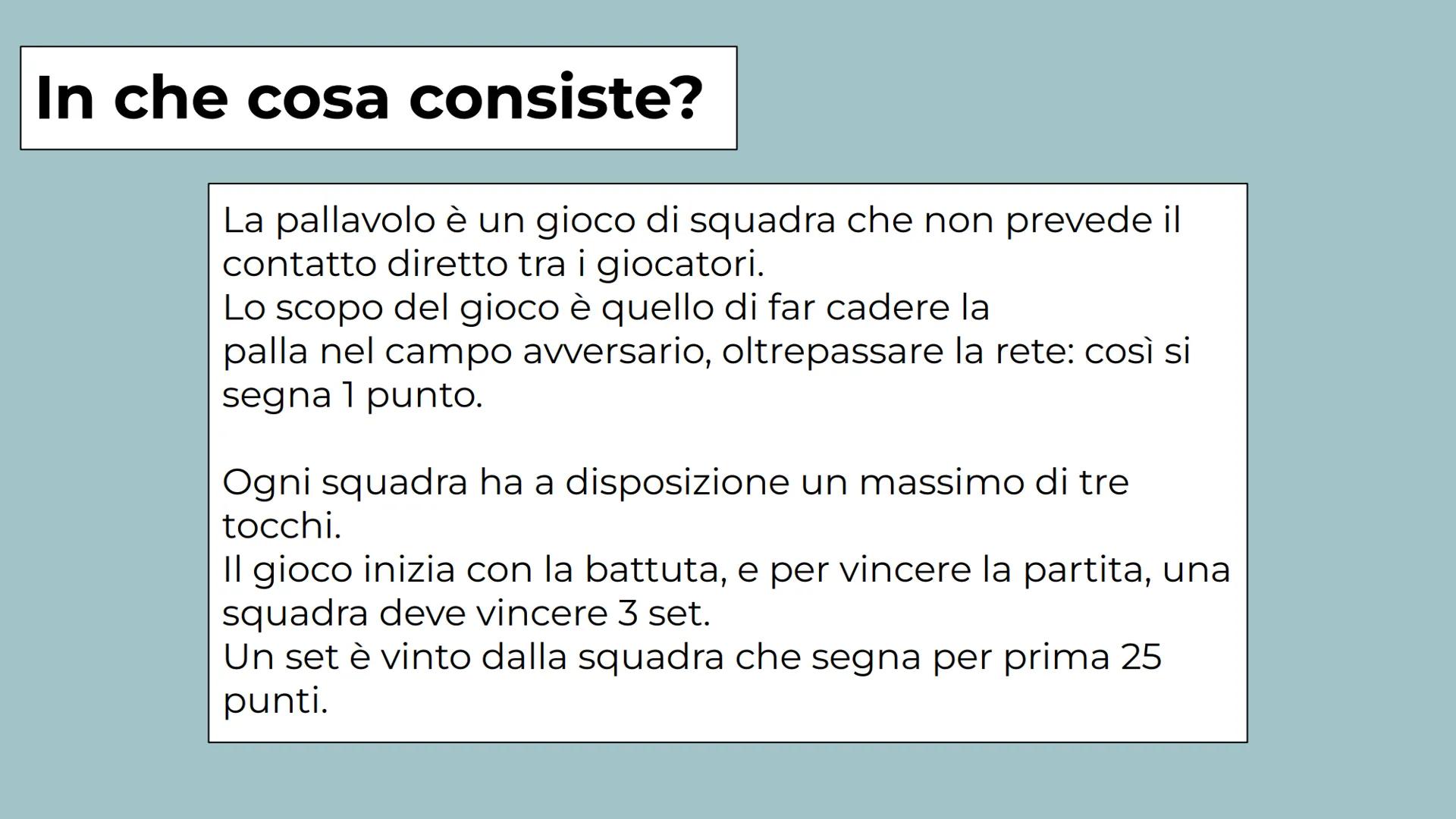 LA
PALLAVOLO
Wh Sport di squadra
Due squadre con
in campo, sei
giocatori e altri sei
in panchina per
ognuna delle
squadre.
La
Pallavolo
Spor