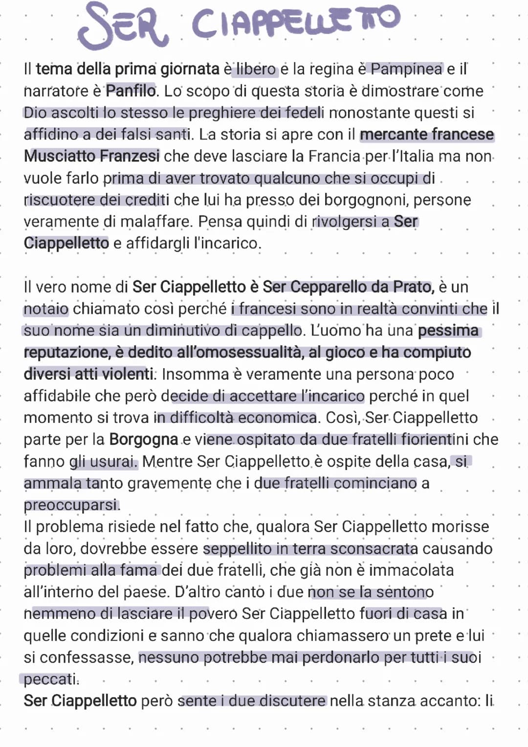 Ser Ciappelletto- Boccaccio