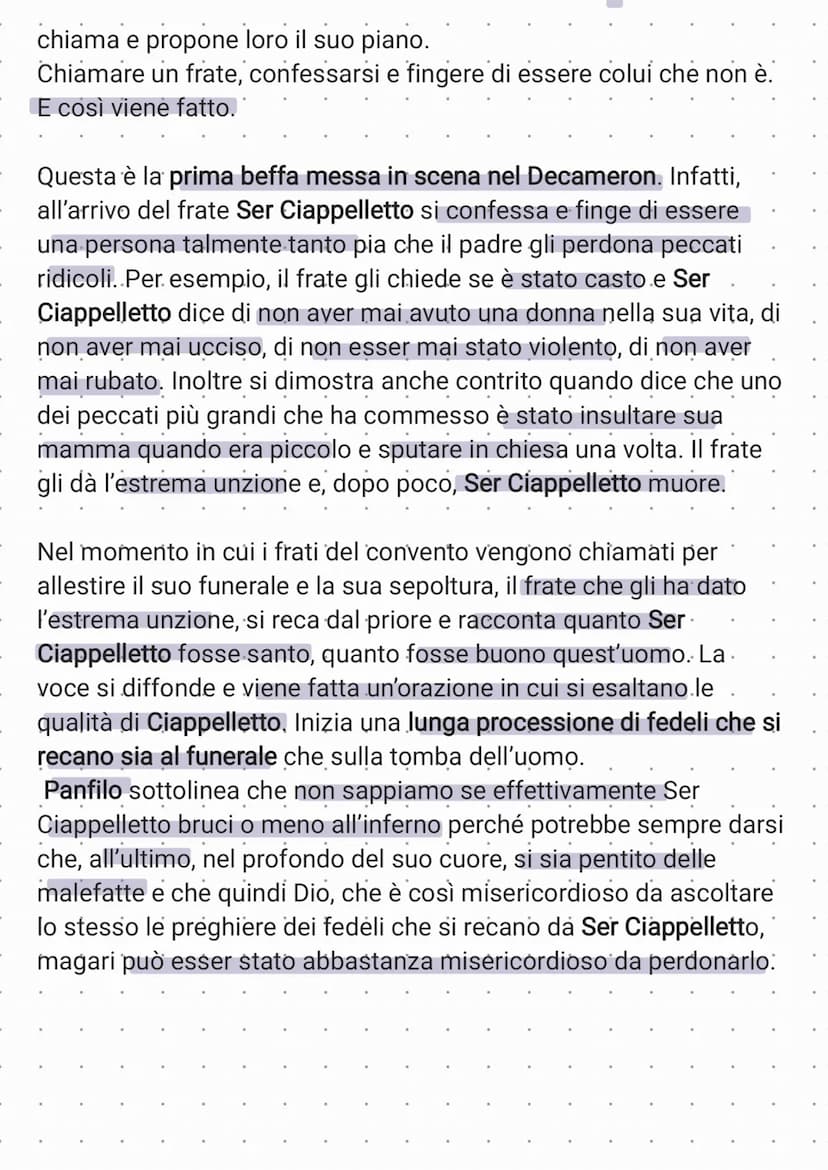 SER CIAPPELLE TO
Il tema della prima giornata è libero e la regina è Pampinea e il
narratore è Panfilo. Lo scopo di questa storia è dimostra