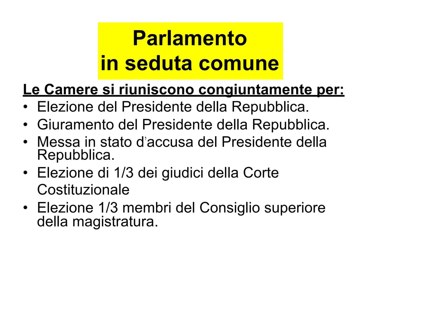 PARLAMENTO
DA PAG. 162 A PAG. 166 DEL LIBRO Il Parlamento italiano è formato
da due Camere
CAMERA DEI
DEPUTATI
SENATO DELLA
REPUBBLICA Strut