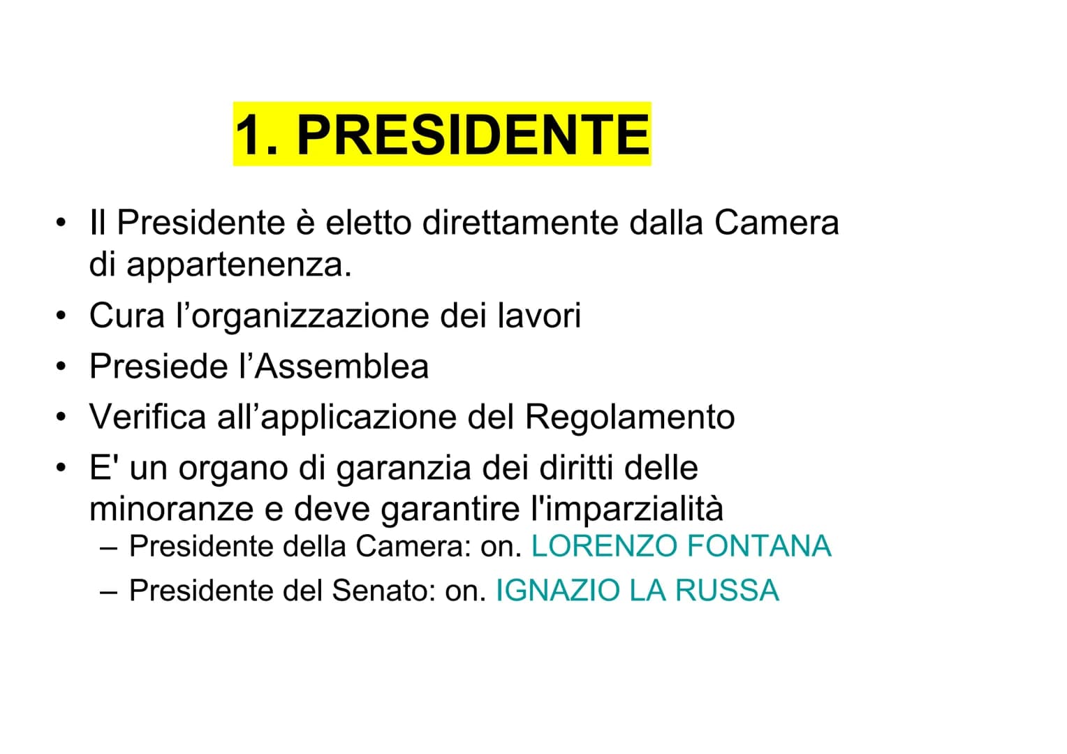PARLAMENTO
DA PAG. 162 A PAG. 166 DEL LIBRO Il Parlamento italiano è formato
da due Camere
CAMERA DEI
DEPUTATI
SENATO DELLA
REPUBBLICA Strut