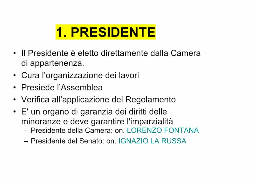 PARLAMENTO
DA PAG. 162 A PAG. 166 DEL LIBRO Il Parlamento italiano è formato
da due Camere
CAMERA DEI
DEPUTATI
SENATO DELLA
REPUBBLICA Strut