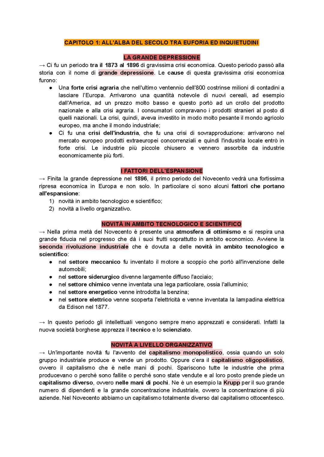 La Grande Depressione e La Belle Époque: Un Mondo in Evoluzione