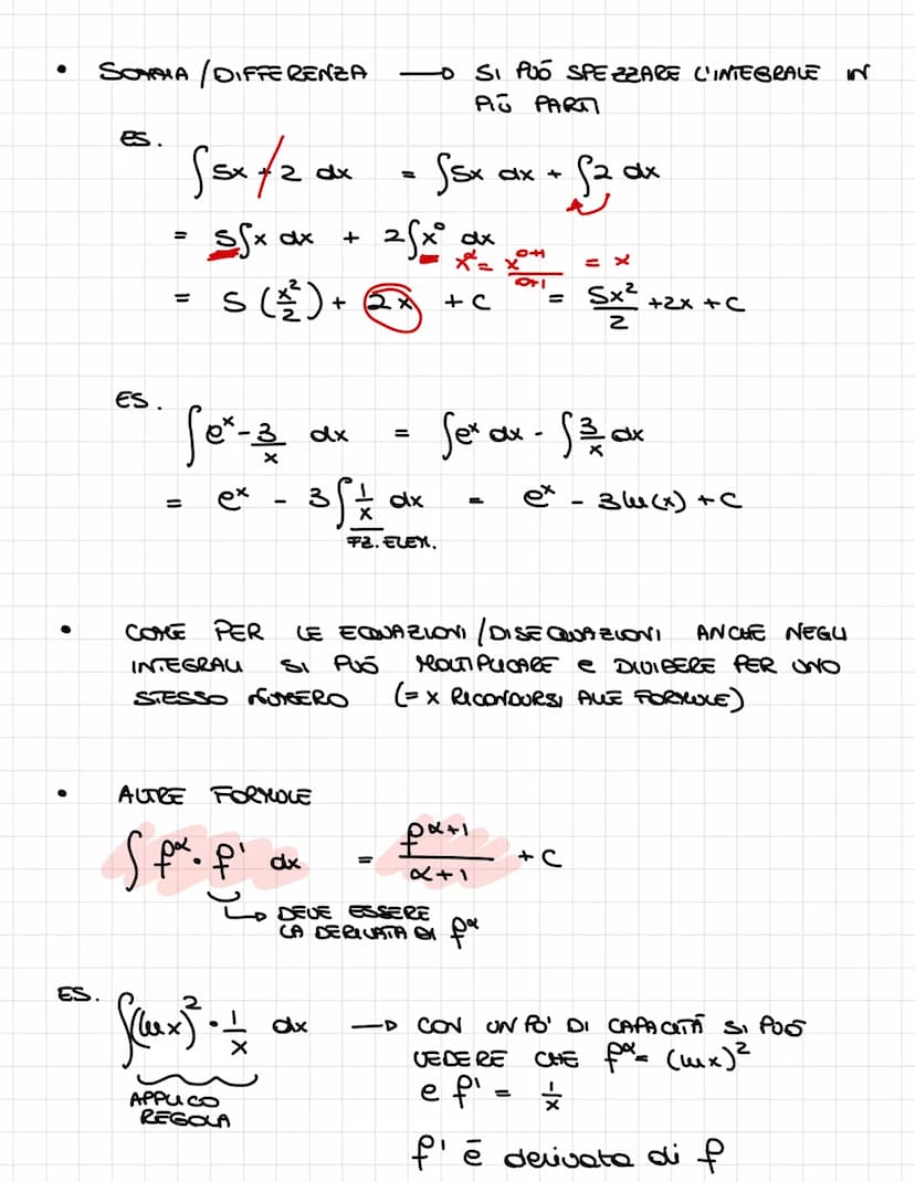 2' INTEGRALE
=D
LA PAMUTUA (= cioè l'integrale)
F(x) +C
Sn
F(x)
2) S x² dx
-
n dx
ES
PRAMUTI OF DI FUNZIONI ELEMENTARI
=
Integrali
INDEFINIT