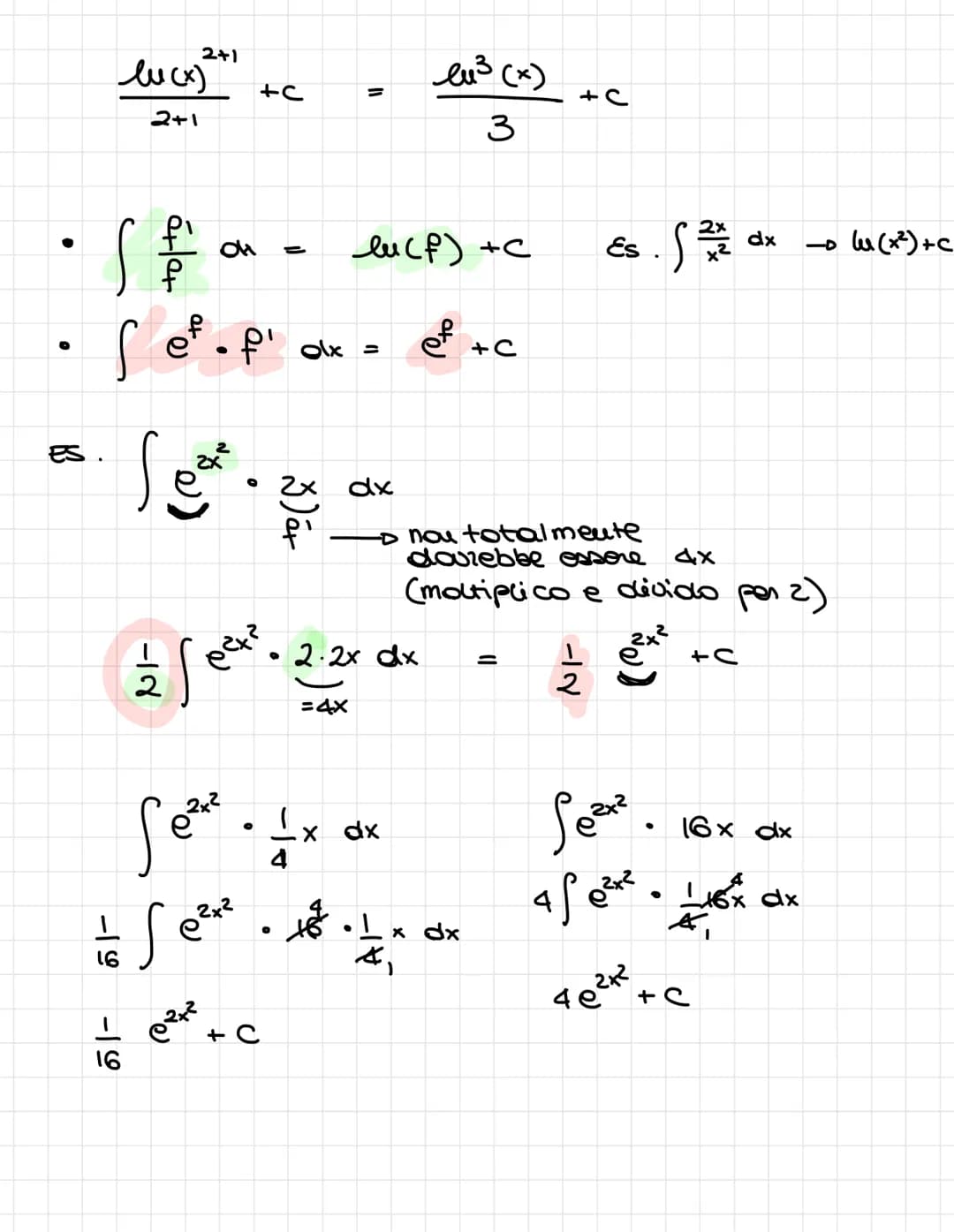 2' INTEGRALE
=D
LA PAMUTUA (= cioè l'integrale)
F(x) +C
Sn
F(x)
2) S x² dx
-
n dx
ES
PRAMUTI OF DI FUNZIONI ELEMENTARI
=
Integrali
INDEFINIT