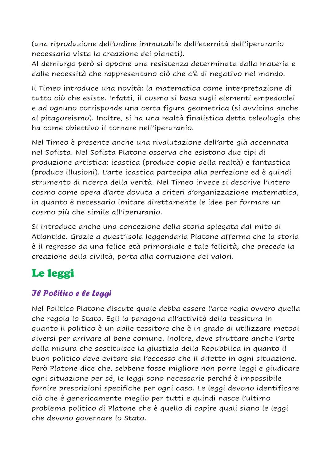 # Platone: i dialoghi della vecchiaia

## I "nuovi" problemi

Nei dialoghi della vecchiaia Platone rivede le sue dottrine e le modifica
rito