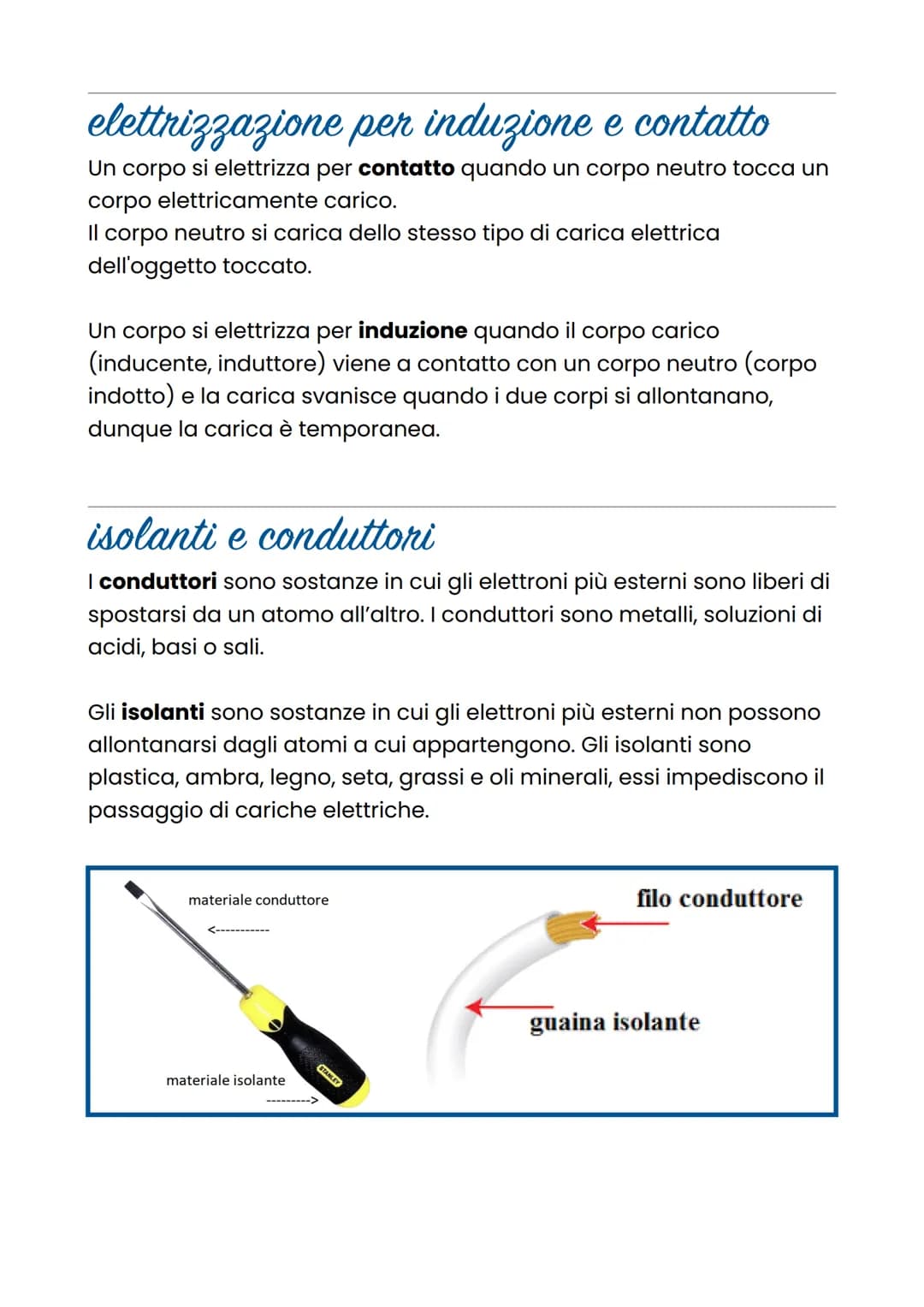 ELETTRICITÀ E MAGNETISMO
carica elettrica positiva (+) e di elettroni dotati di carica elettrica
negativa (-) sono elettricamente neutri. Un