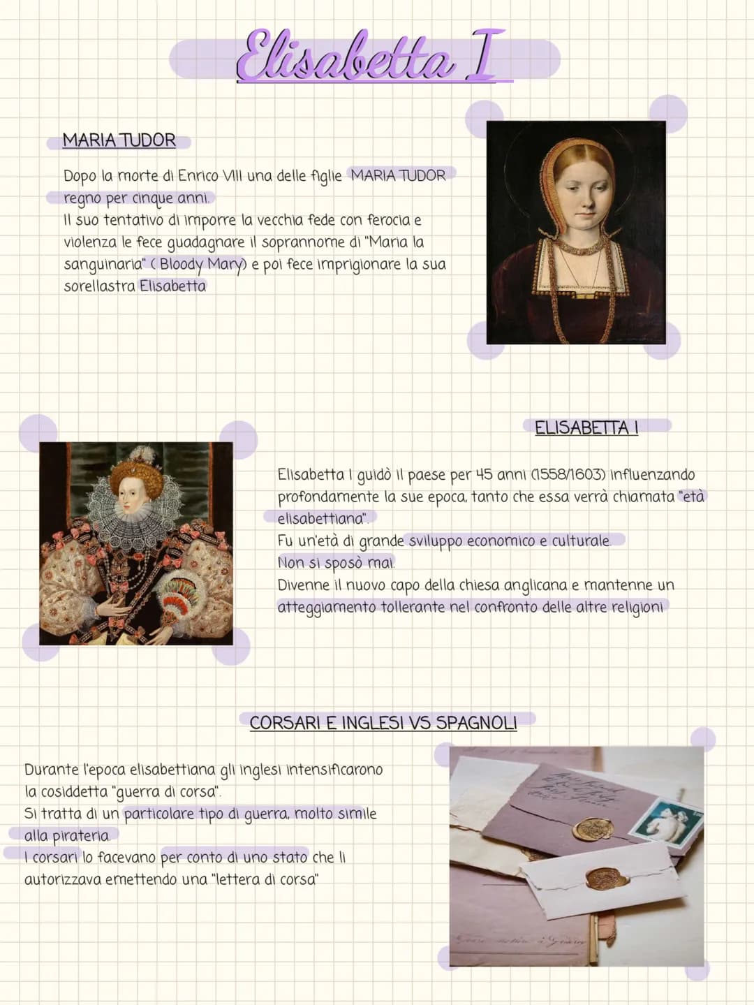 Elisabetta I
MARIA TUDOR
Dopo la morte di Enrico Vill una delle figlie MARIA TUDOR
regno per cinque anni.
Il suo tentativo di imporre la vec