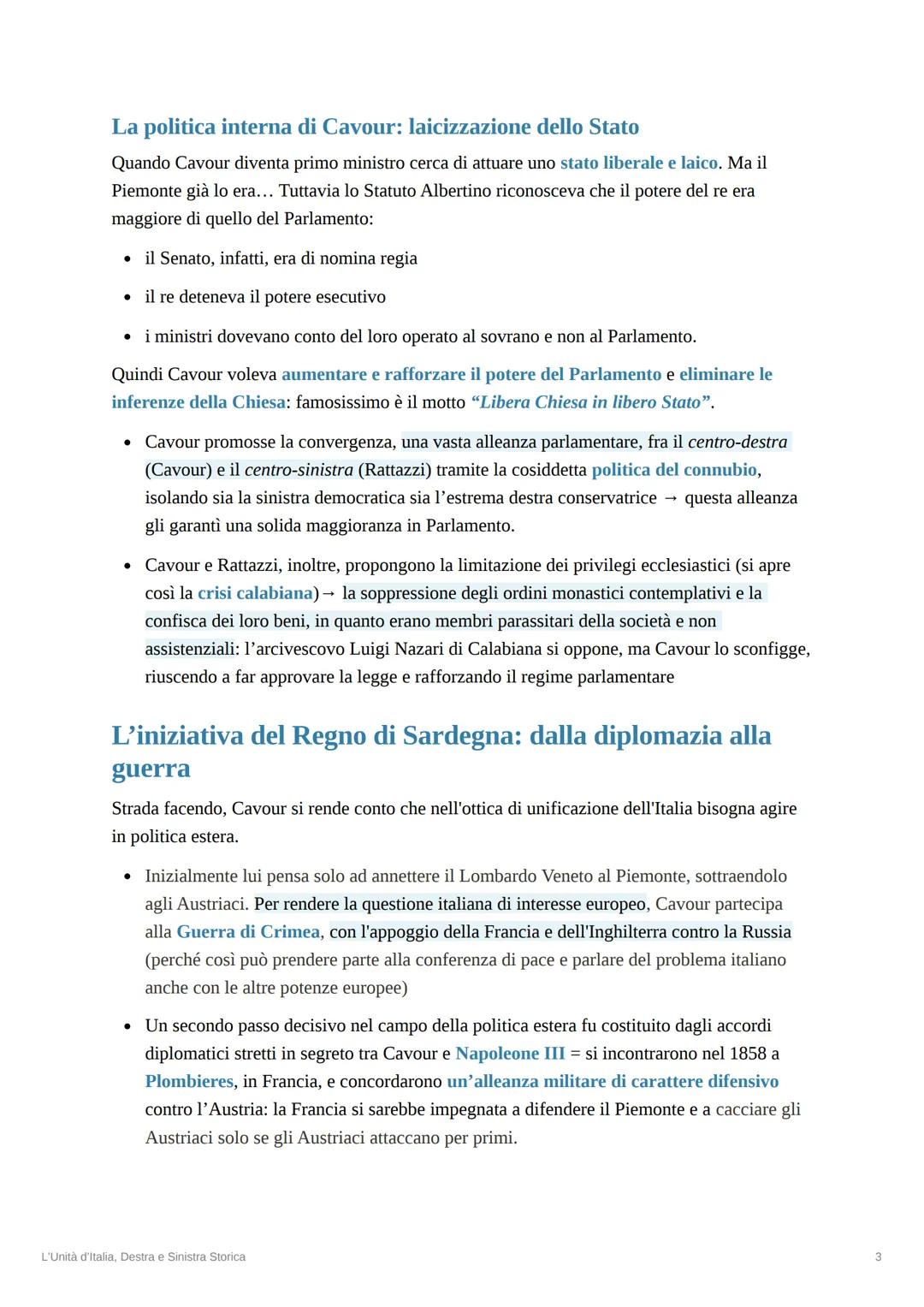 L'Unità d'Italia, Destra e Sinistra
Storica
ti
• 17 marzo 1861 = fu proclamato il Regno d'Italia
• Primo re d'Italia = Vittorio Emanuele II,
