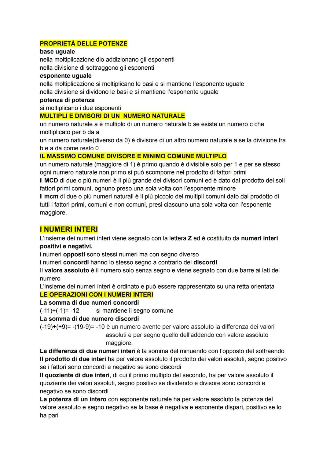 I NUMERI NATURALI
L'insieme di numeri naturali (0,1,2,3,4,5...) viene chiamato anche insieme N; i numeri
appartenenti a questo insieme posso