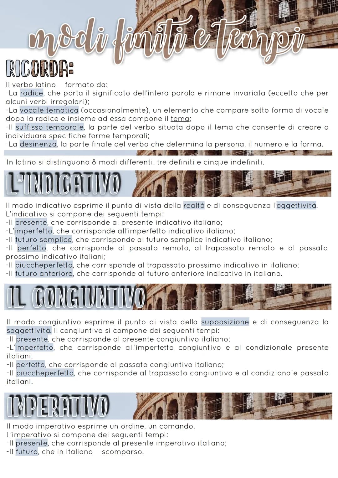 Per raggiungere un argomento specifico, cliccare su uno degli elementi della seguente lista:
-INTRODUZIONE AL VERBO (funzioni, modi finiti e