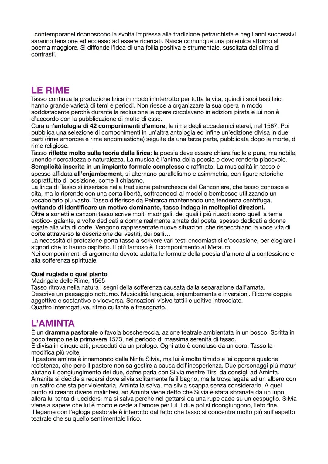 Tasso
Lo scontro con il potere è Interiorizzato all'estremo fino a portare a crisi psicotiche. Il conflitto con
l'autorità penetra nella sua