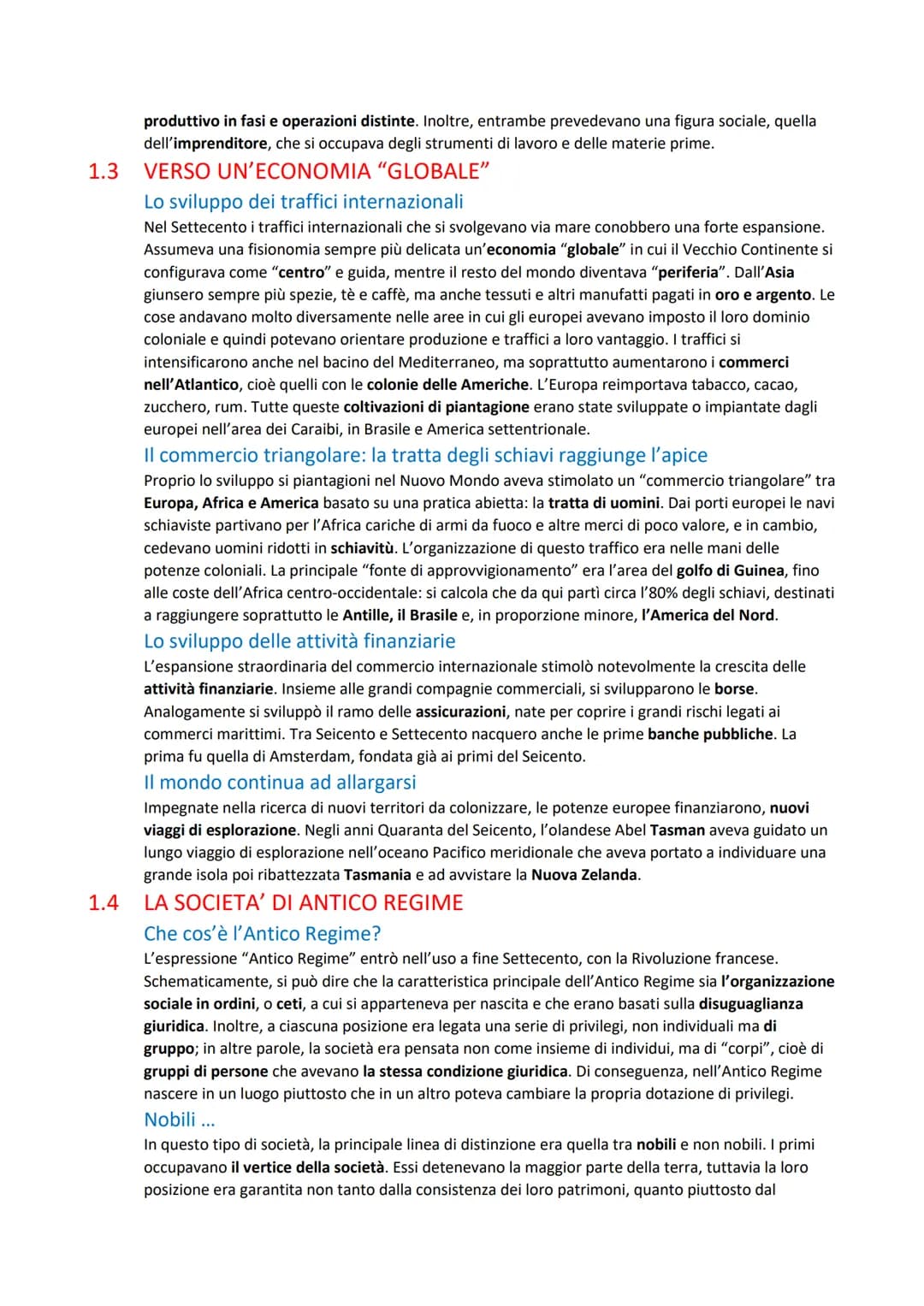 1 ECONOMIA E SOCIETA' NELL'EUROPA DEL SETTECENTO
1.1 LA CRESCITA DEMOGRAFICA
Dalla stagnazione alla crescita
All'inizio dell'età moderna la 