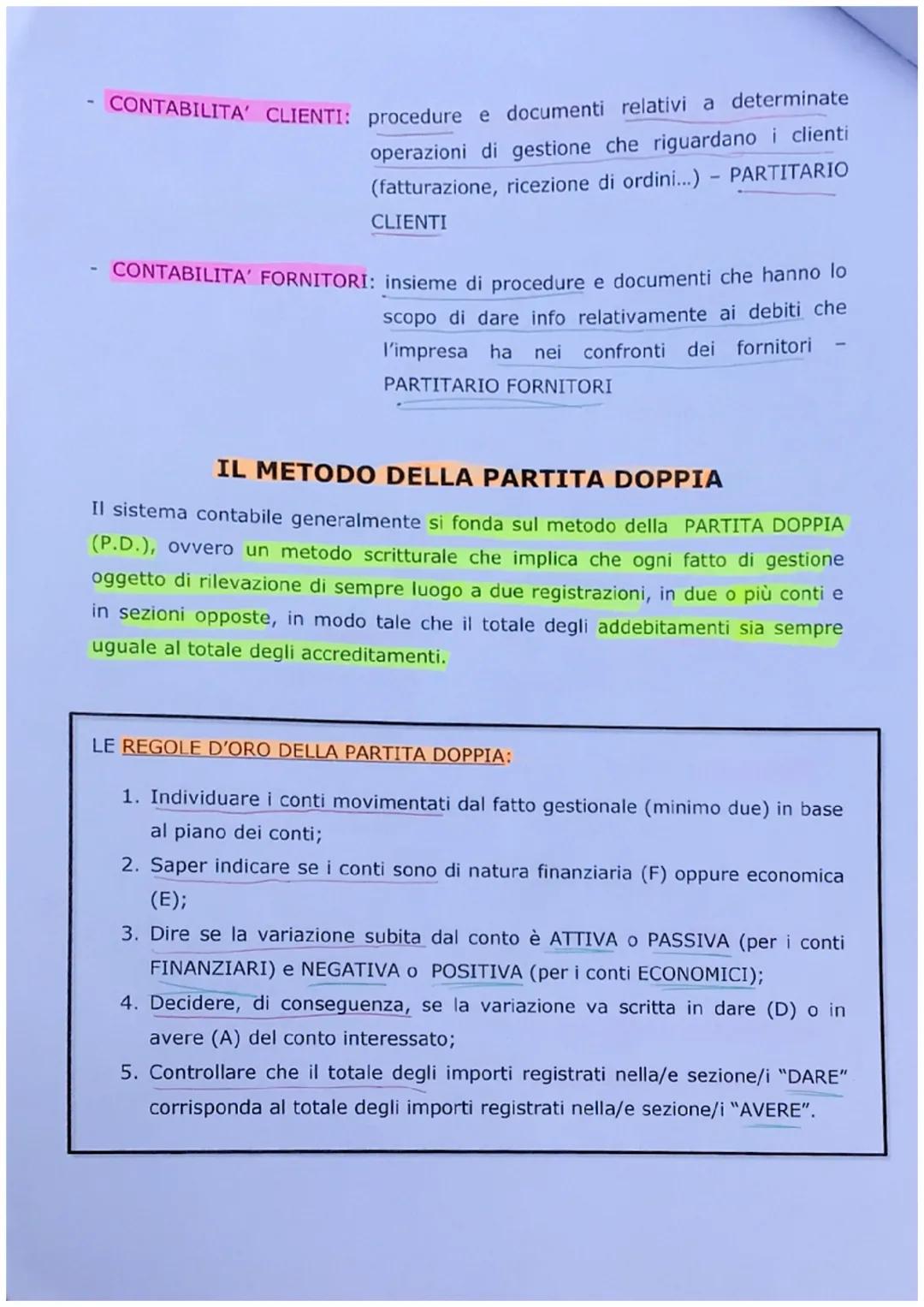 LA PARTITA DOPPIA E LA CONTABLITA' GENERALE
La CONTABILITA' GENERALE fa parte di una disciplina più ampia, nota come
ECONOMIA AZIENDALE. La 