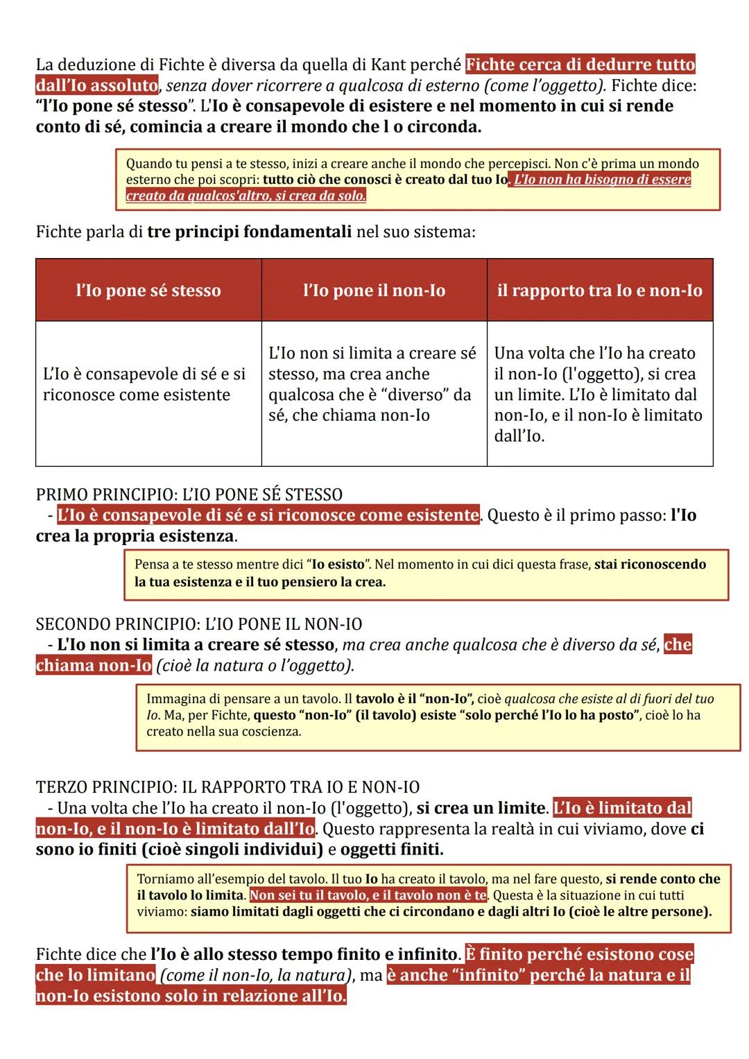 L'idealismo
Fichte è l'ideatore dell'idealismo romantico. Per gli idealisti non esiste ancora un Dio
creatore e infinito.
Nel linguaggio com