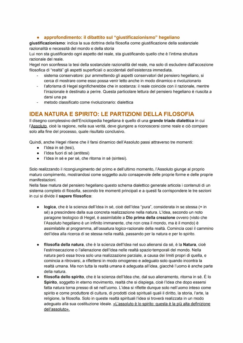 HEGEL
Le tesi di fondo del sistema
Le tesi di fondo dell'idealismo hegeliano sono tre:
1. la risoluzione del finito e nell'infinito
2. l'ide