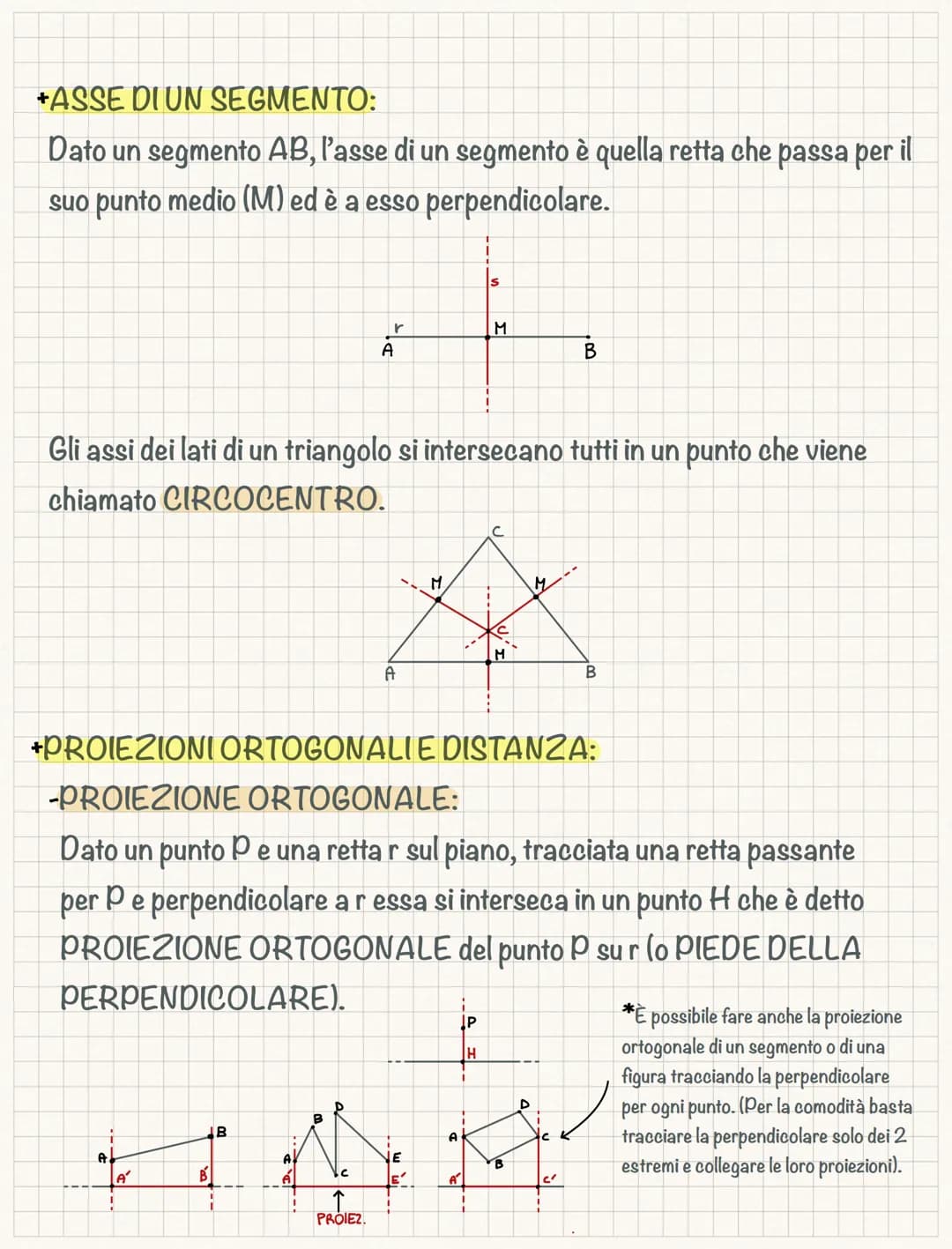 Rette parallele e perpendicolari
• RETTE PERPENDICOLARI
+RETTE INCIDENTI: 2 rette che giacciono sullo stesso piano si dicono
incidenti se si