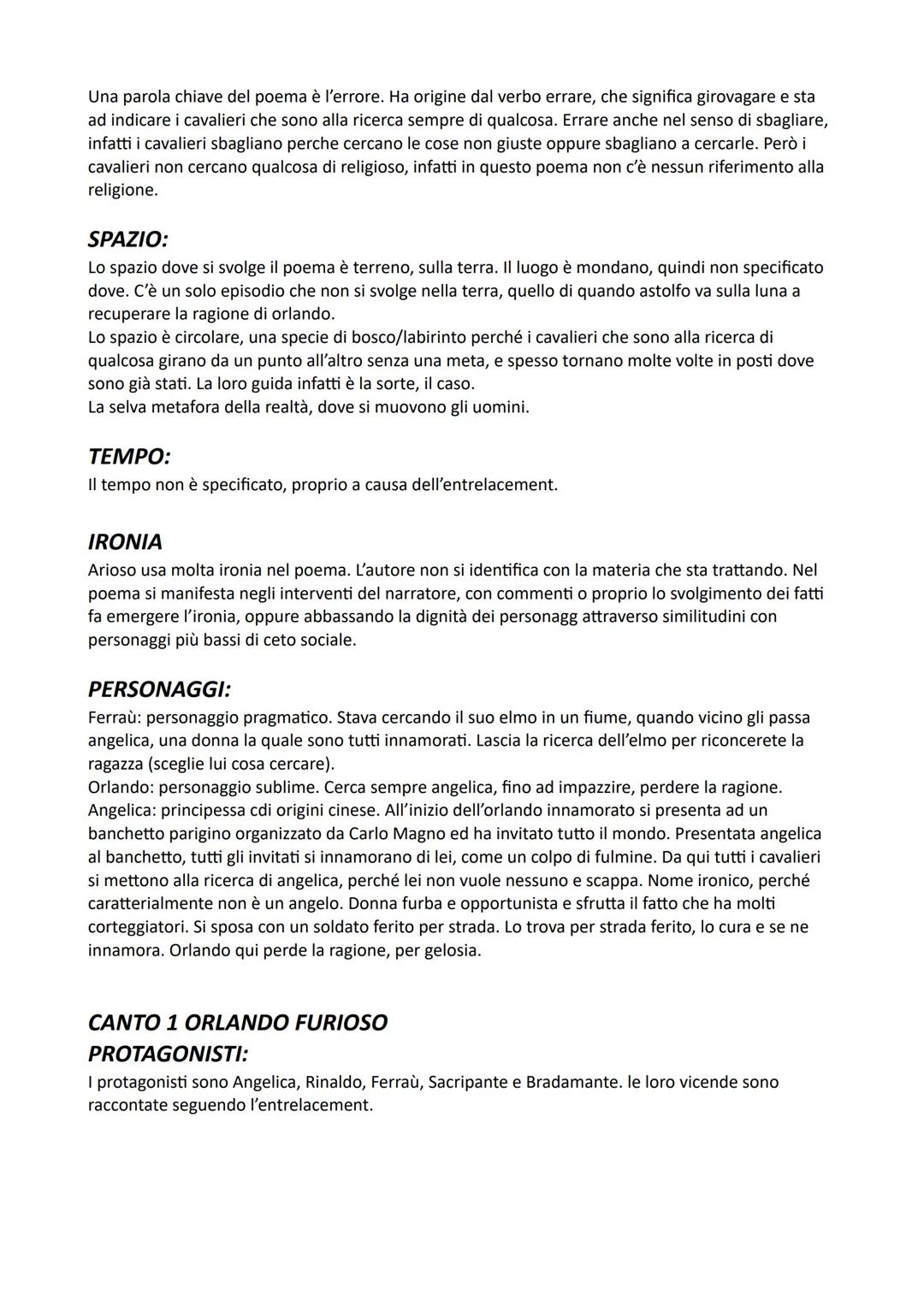 ORLANDO FURIOSO
L'orlando furioso è un poema, ovvero una lunga narrazione in versi ed è narrato in terza persona. Il
genere è epico-cavaller