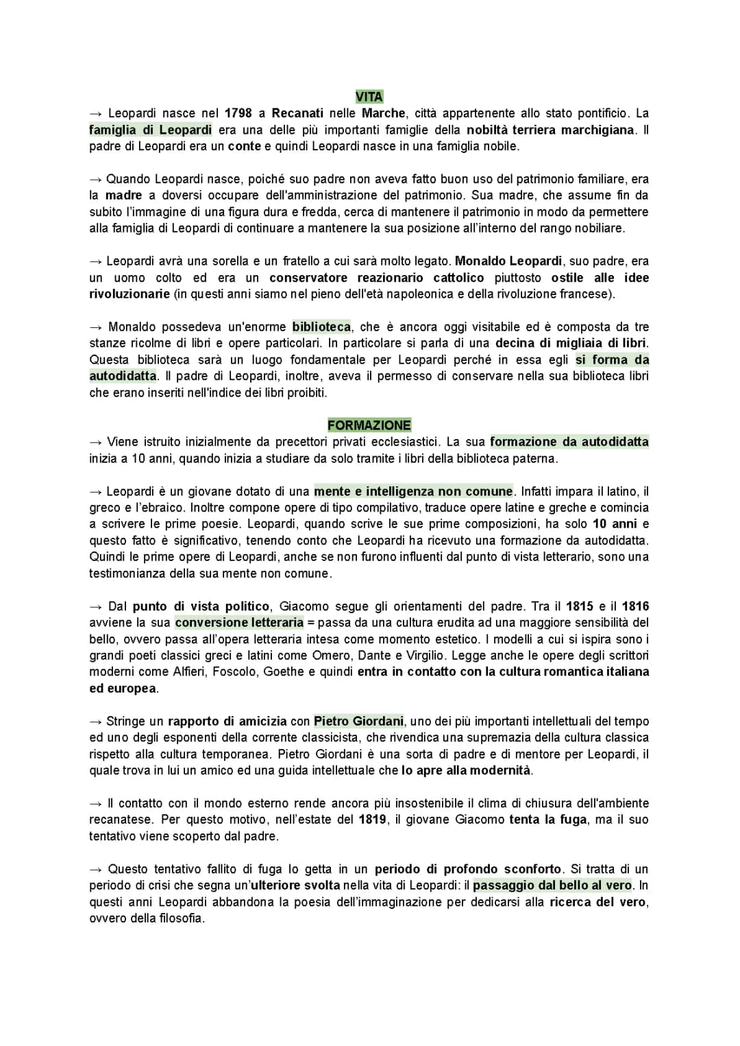 Giacomo Leopardi: vita, opere e pensiero per ragazzi