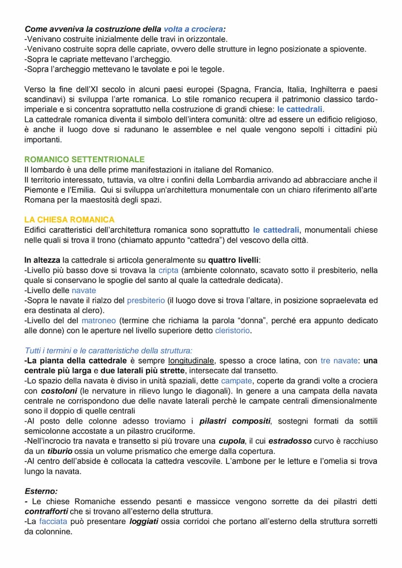 ARTE ROMANICA
L'arte romanica è la fase dell'arte medievale europea che deriva dal romano antico, che si è
sviluppata a partire dalla fine d