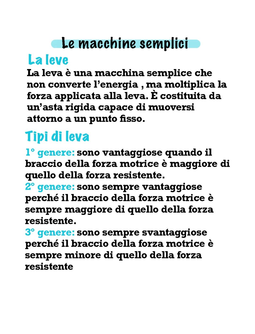 le macchine semplici 