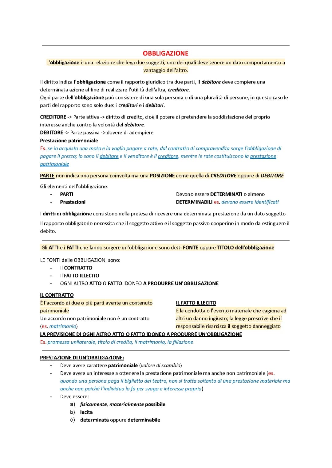 OBBLIGAZIONE [diritto]