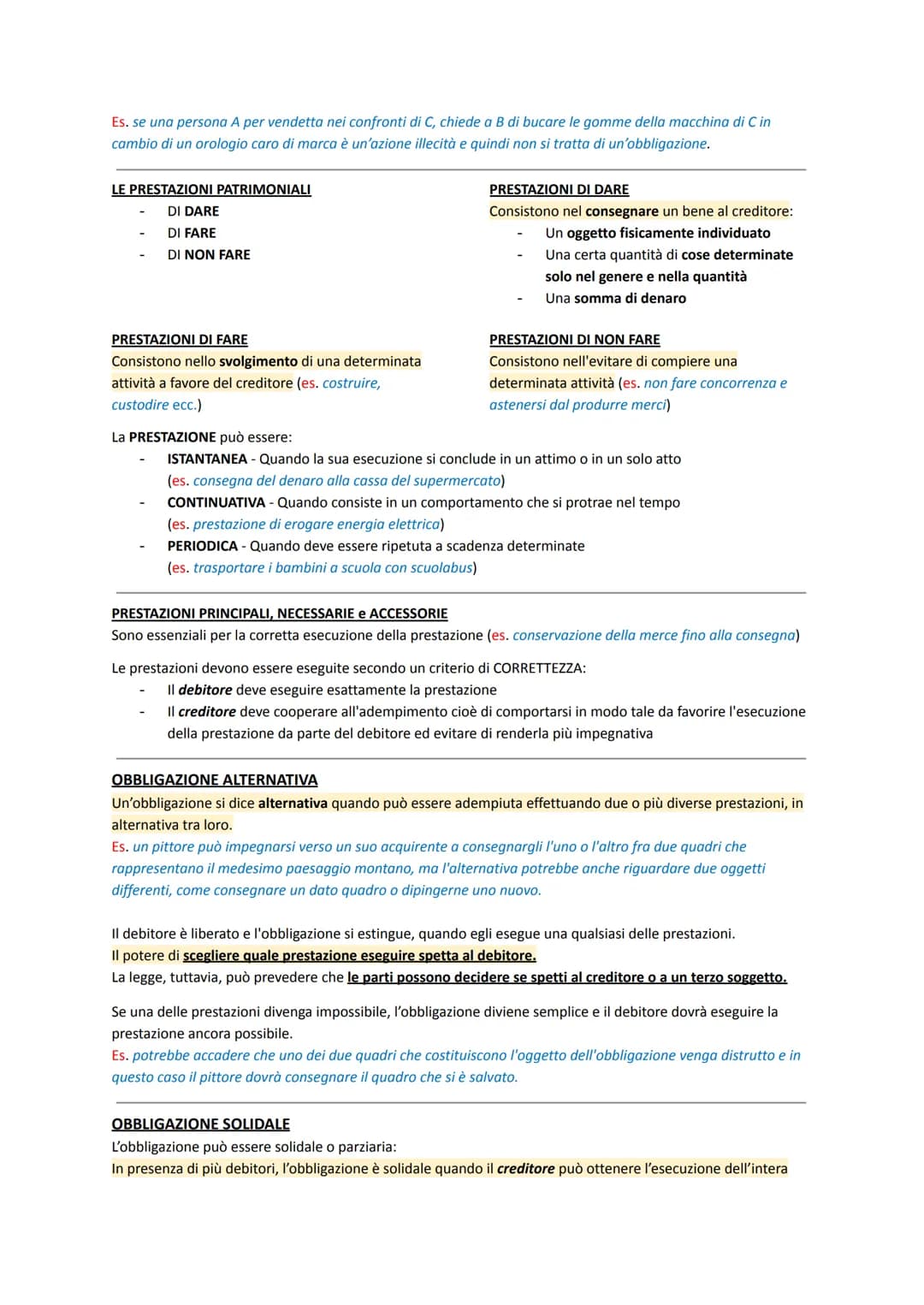 OBBLIGAZIONE
L'obbligazione è una relazione che lega due soggetti, uno dei quali deve tenere un dato comportamento a
vantaggio dell'altro.
I