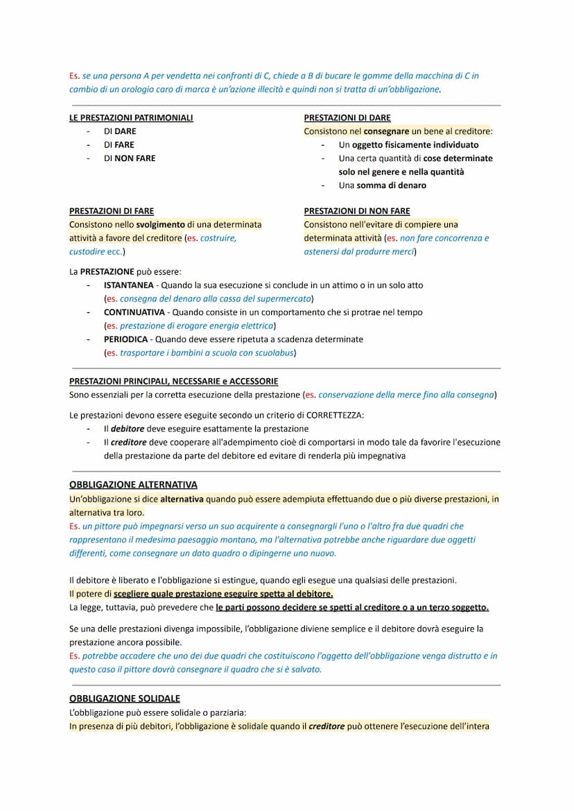 OBBLIGAZIONE
L'obbligazione è una relazione che lega due soggetti, uno dei quali deve tenere un dato comportamento a
vantaggio dell'altro.
I