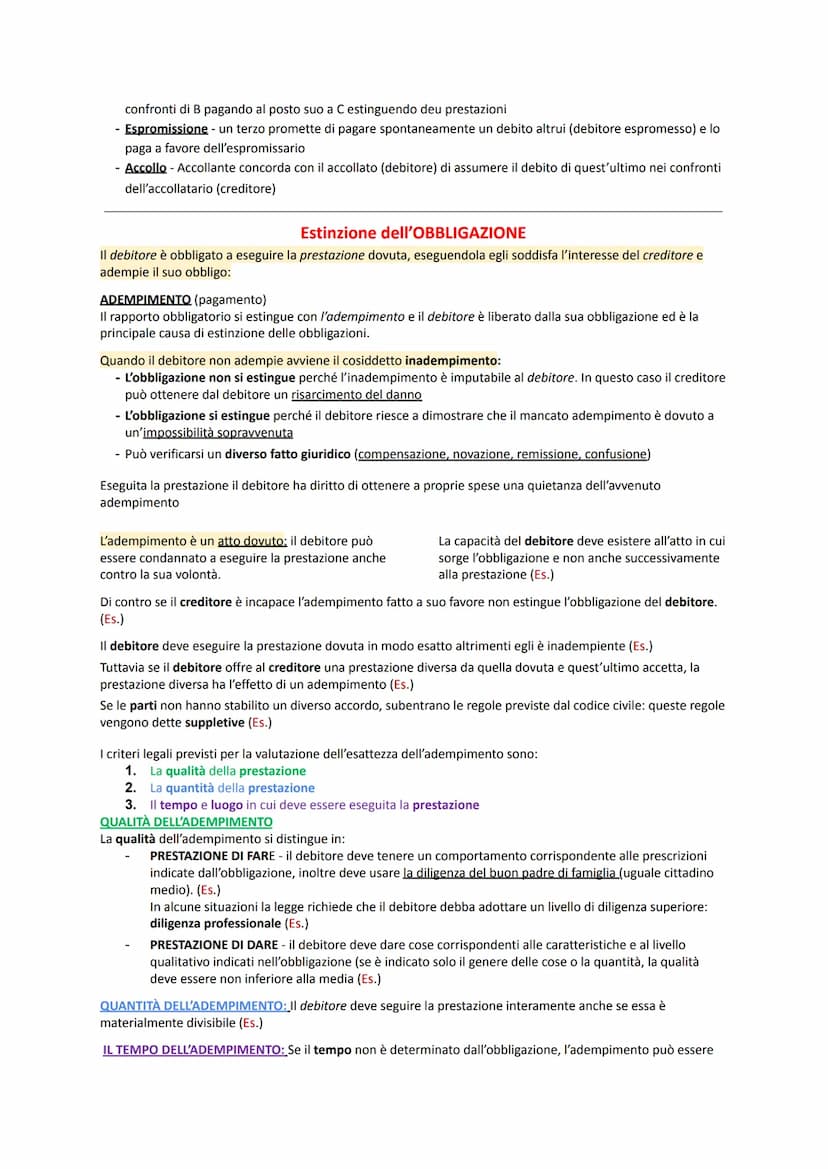 OBBLIGAZIONE
L'obbligazione è una relazione che lega due soggetti, uno dei quali deve tenere un dato comportamento a
vantaggio dell'altro.
I