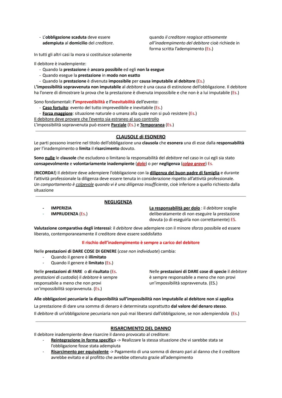 OBBLIGAZIONE
L'obbligazione è una relazione che lega due soggetti, uno dei quali deve tenere un dato comportamento a
vantaggio dell'altro.
I