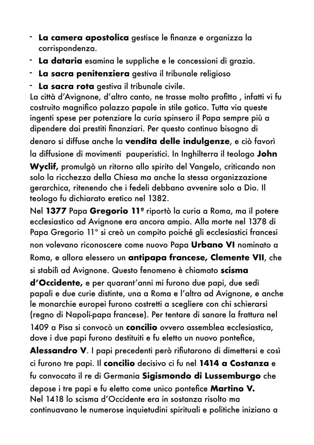 Le crisi dei poteri universali e l'affermazione degli Stati
nazionali
Innocenzo III durante il pontificato tentò di rafforzare le basi
terri