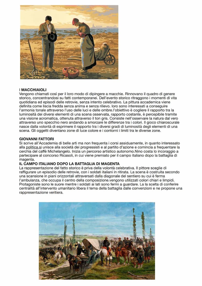 REALISMO
A metà ottocento un gruppo di artisti in Francia inizia rappresentare figure scene tratte dalla realtà
quotidiana, senza idealizzaz