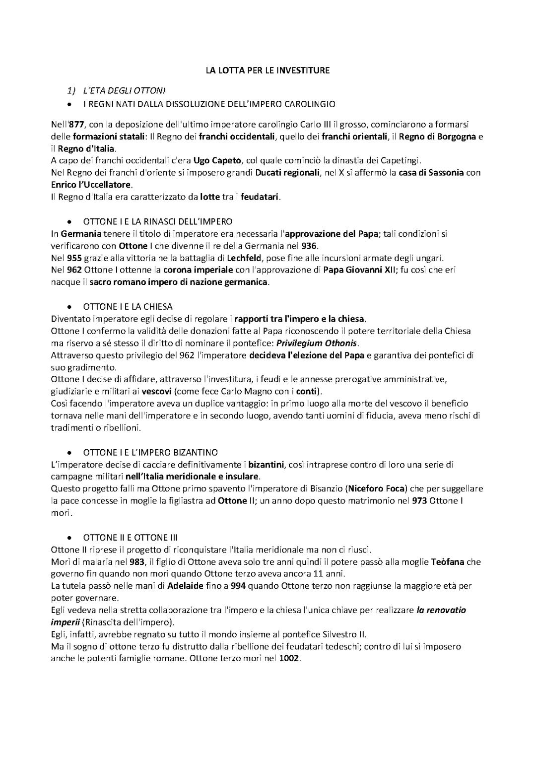 La lotta per le investiture