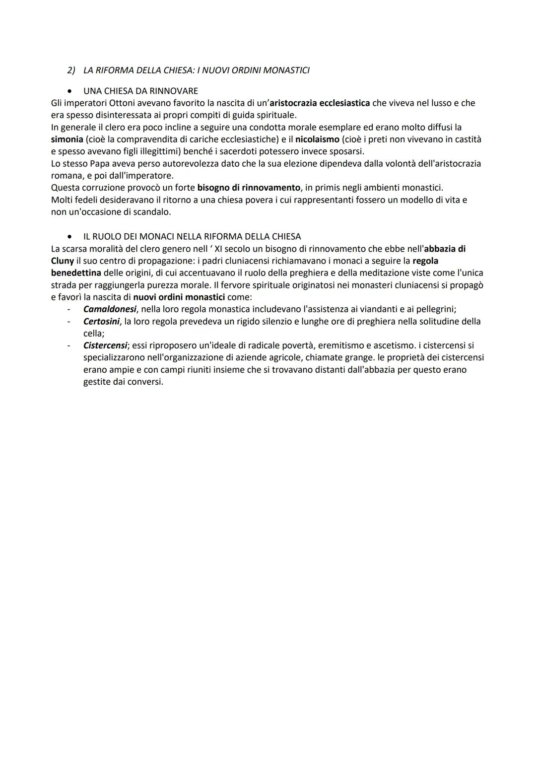 1) L'ETA DEGLI OTTONI
I REGNI NATI DALLA DISSOLUZIONE DELL'IMPERO CAROLINGIO
●
LA LOTTA PER LE INVESTITURE
Nell'877, con la deposizione dell