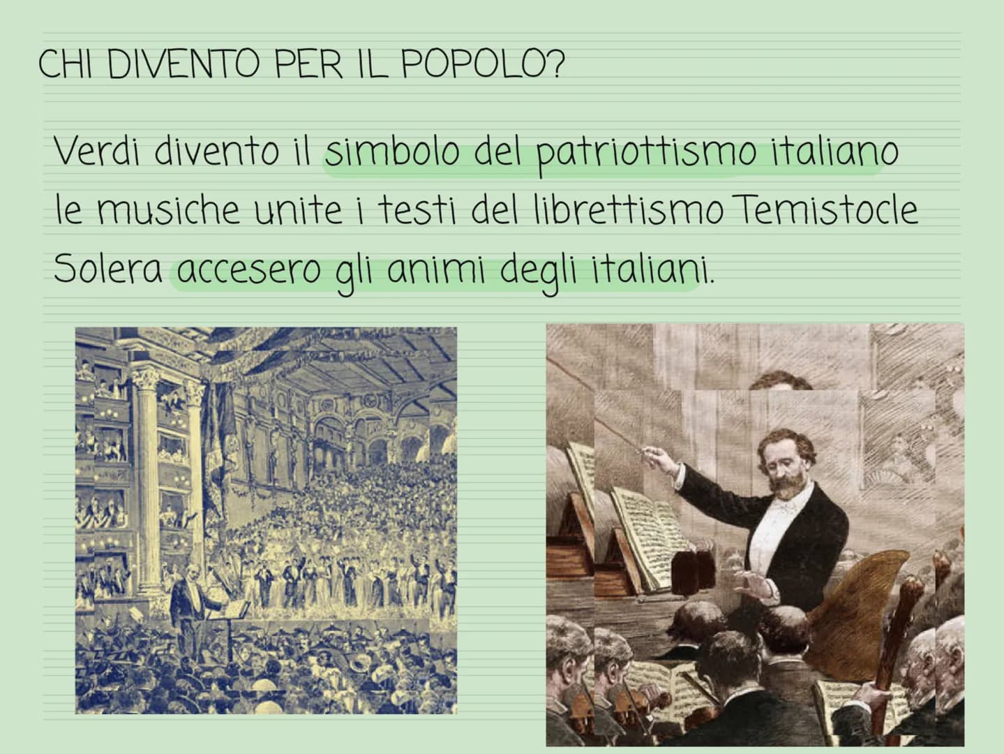 GIUSEPPE VERDI
H GIUSPPE VERDI
VITA:
Giuseppe Verdi nasce a Busseto in provincia di
Parma nel 1813 da una famiglia modesta, i suoi
studi mus