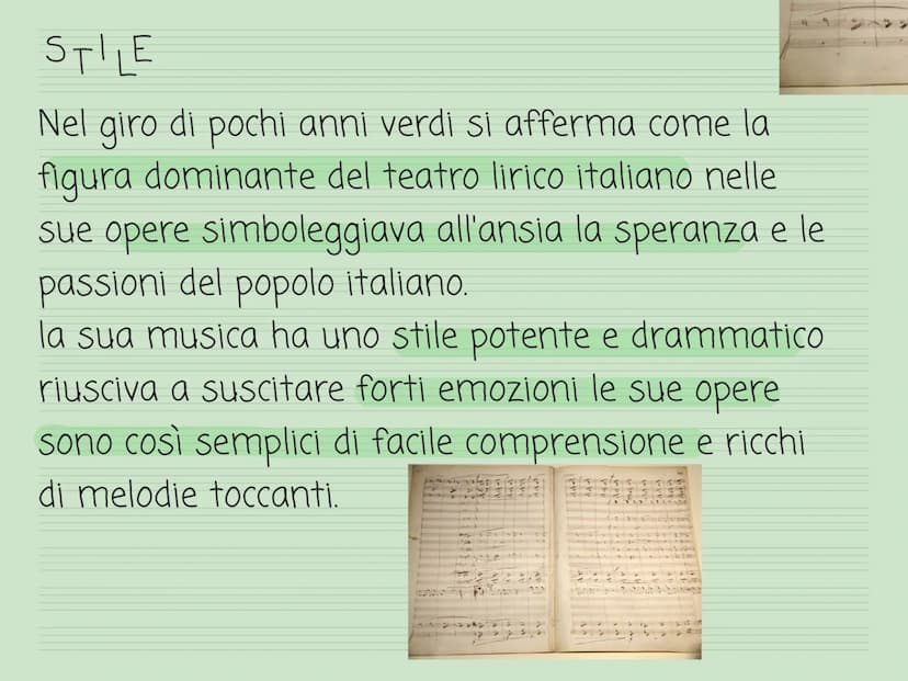 GIUSEPPE VERDI
H GIUSPPE VERDI
VITA:
Giuseppe Verdi nasce a Busseto in provincia di
Parma nel 1813 da una famiglia modesta, i suoi
studi mus
