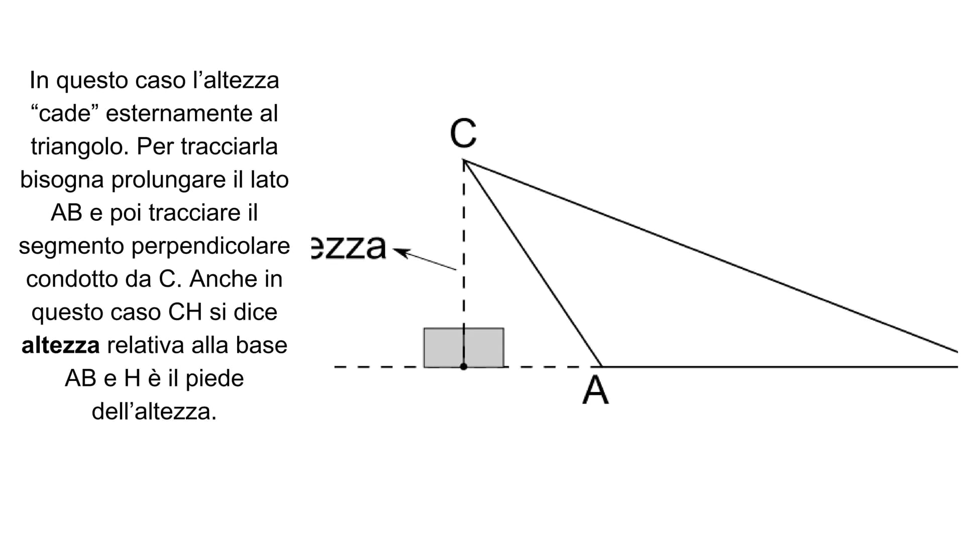 I TRIANGOLI
Un TRIANGOLO è un poligono
con TRE LATI (AB, CB, CA)
e
TRE ANGOLI INTERNI (a, ß, y).
Bè opposto
al lato CA
B
В
Bè compreso
tra i